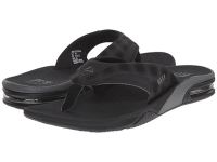 2016 Reef Flip Flops Sandals for Men - Fanning Prints - Black/Black Plaid 2 Online